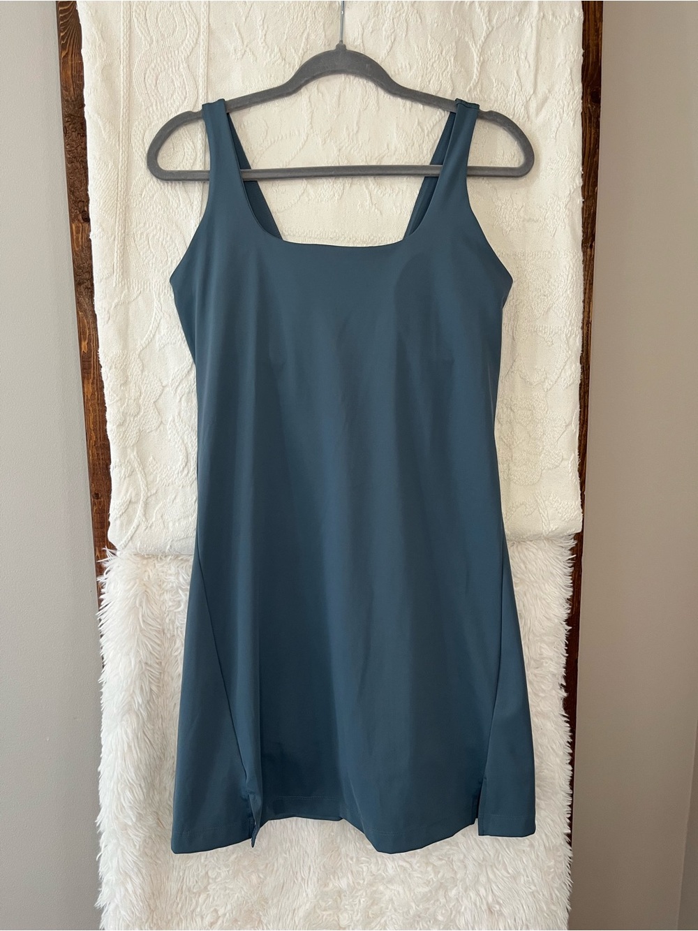 Old Navy PowerSoft Square-Neck Athletic Dress - Blue - Medium